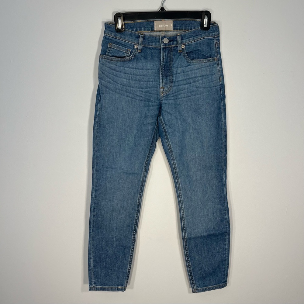 Everlane Jeans Womens 27 Blue Ankle Denim Mid Rise Skinny Cotton Blend Medium